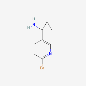 molecular formula C8H9BrN2 B8803788 1-(6-Bromopyridin-3-YL)cyclopropan-1-amine 