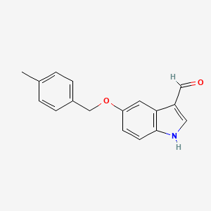molecular formula C17H15NO2 B8803798 5-((4-Methylbenzyl)oxy)-1H-indole-3-carbaldehyde 