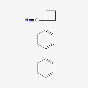 molecular formula C17H15N B8803851 1-(4-Biphenylyl)cyclobutanecarbonitrile 