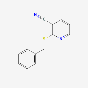 molecular formula C13H10N2S B8803911 3-Pyridinecarbonitrile, 2-[(phenylmethyl)thio]- CAS No. 89407-37-4
