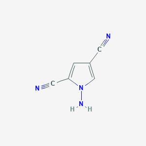 molecular formula C6H4N4 B8803918 1-amino-1H-pyrrole-2,4-dicarbonitrile 