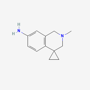 molecular formula C12H16N2 B8803925 2'-Methyl-2',3'-dihydro-1'H-spiro[cyclopropane-1,4'-isoquinolin]-7'-amine 