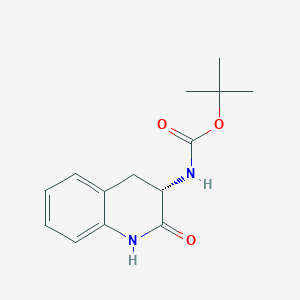 molecular formula C14H18N2O3 B8803937 tert-Butyl [(3S)-2-oxo-1,2,3,4-tetrahydroquinolin-3-yl]carbamate CAS No. 166246-74-8