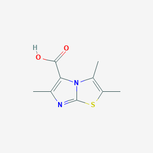 molecular formula C9H10N2O2S B8803997 2,3,6-Trimethylimidazo[2,1-b]thiazole-5-carboxylic acid 