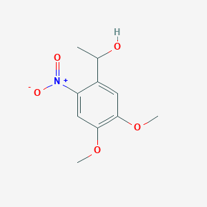molecular formula C10H13NO5 B8804099 Benzenemethanol, 4,5-dimethoxy-alpha-methyl-2-nitro- CAS No. 37942-55-5