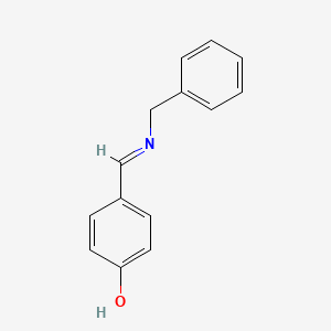 molecular formula C14H13NO B8804176 4-[(Benzylimino)methyl]phenol 