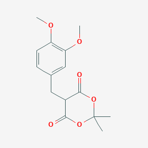 molecular formula C15H18O6 B8804264 5-(3,4-Dimethoxybenzyl)-2,2-dimethyl-1,3-dioxane-4,6-dione CAS No. 154317-78-9