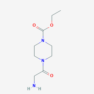 molecular formula C9H17N3O3 B8804339 Ethyl 4-glycylpiperazine-1-carboxylate 