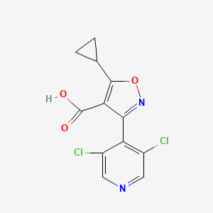 molecular formula C12H8Cl2N2O3 B8804502 5-Cyclopropyl-3-(3,5-dichloro-4-pyridyl)isoxazole-4-carboxylic Acid CAS No. 1020569-99-6