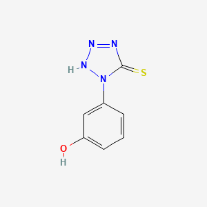 molecular formula C7H6N4OS B8804556 1,2-Dihydro-1-(m-hydroxyphenyl)-5H-tetrazole-5-thione CAS No. 80407-53-0