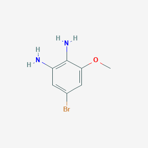 molecular formula C7H9BrN2O B8804589 5-Bromo-3-methoxybenzene-1,2-diamine 