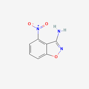 molecular formula C7H5N3O3 B8804605 4-Nitrobenzo[d]isoxazol-3-amine 