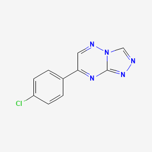 molecular formula C10H6ClN5 B8804624 7-(4-Chlorophenyl)[1,2,4]triazolo[4,3-b][1,2,4]triazine CAS No. 71347-40-5