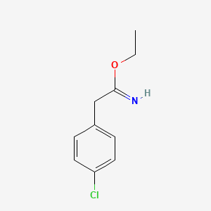 molecular formula C10H12ClNO B8804704 Ethyl 2-(4-chlorophenyl)ethanimidate CAS No. 32796-91-1