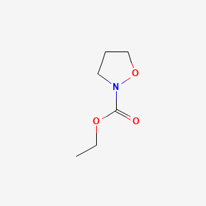 molecular formula C6H11NO3 B8804810 2-Isoxazolidinecarboxylic acid, ethyl ester CAS No. 54020-55-2