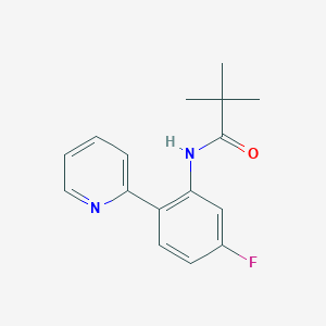 molecular formula C16H17FN2O B8804888 N-(5-fluoro-2-(pyridin-2-yl)phenyl)pivalamide 