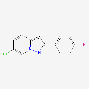 B8804950 6-Chloro-2-(4-fluorophenyl)pyrazolo[1,5-a]pyridine CAS No. 291744-01-9