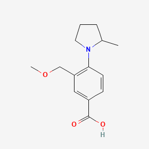molecular formula C14H19NO3 B8804953 3-(Methoxymethyl)-4-(2-methylpyrrolidin-1-YL)benzoic acid 