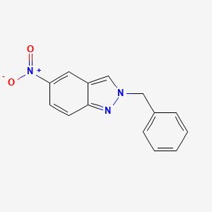 molecular formula C14H11N3O2 B8804956 2-benzyl-5-nitro-2H-indazole CAS No. 187668-23-1