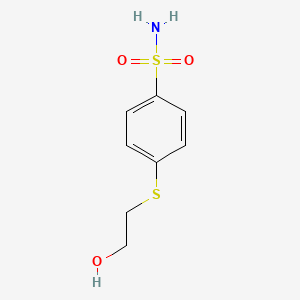 molecular formula C8H11NO3S2 B8805056 4-[(2-Hydroxyethyl)sulfanyl]benzenesulfonamide CAS No. 108966-48-9