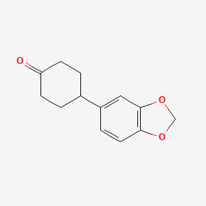 molecular formula C13H14O3 B8805066 4-(Benzo[D][1,3]dioxol-5-YL)cyclohexanone CAS No. 80912-60-3