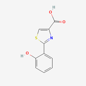molecular formula C10H7NO3S B8805092 2-(2-Hydroxyphenyl)-4-thiazolecarboxylic acid CAS No. 27501-91-3