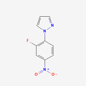 molecular formula C9H6FN3O2 B8805203 1-(2-fluoro-4-nitrophenyl)-1H-pyrazole 