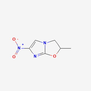molecular formula C6H7N3O3 B8805271 2-Methyl-6-nitro-2,3-dihydro-imidazo[2,1-b]oxazole CAS No. 73332-75-9