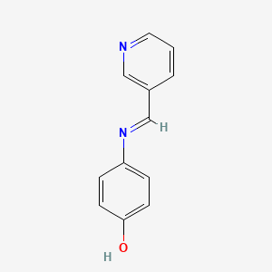 molecular formula C12H10N2O B8805280 3-(4-Hydroxyphenyliminomethyl)pyridine 