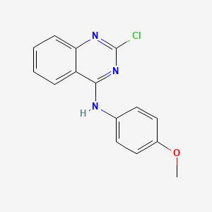 molecular formula C15H12ClN3O B8805311 2-chloro-N-(4-methoxyphenyl)quinazolin-4-amine 