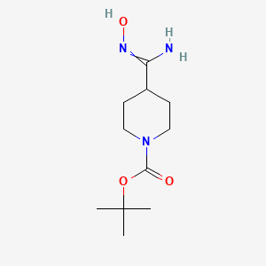 molecular formula C11H21N3O3 B8805355 Tert-butyl 4-[amino(hydroxyimino)methyl]-1-piperidinecarboxylate 