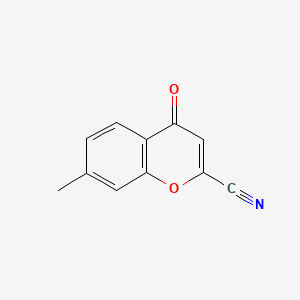 molecular formula C11H7NO2 B8805366 4H-1-Benzopyran-2-carbonitrile, 7-methyl-4-oxo- CAS No. 33543-97-4
