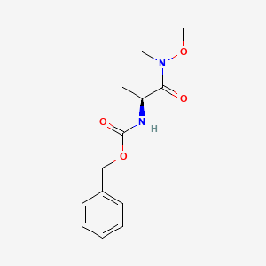 molecular formula C13H18N2O4 B8805372 (S)-Benzyl 1-(methoxy(methyl)amino)-1-oxopropan-2-ylcarbamate 