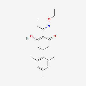 molecular formula C20H27NO3 B8805380 2-[1-(Ethoxyimino)propyl]-3-hydroxy-5-(2,4,6-trimethylphenyl)cyclohex-2-enone 