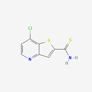 B8805386 7-Chlorothieno[3,2-b]pyridine-2-carbothioamide CAS No. 387819-23-0