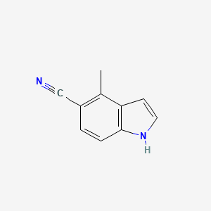 molecular formula C10H8N2 B8805427 4-Methyl-1h-indole-5-carbonitrile CAS No. 671215-70-6
