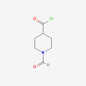 molecular formula C7H10ClNO2 B8805465 1-Formylpiperidine-4-carbonyl chloride CAS No. 84163-43-9