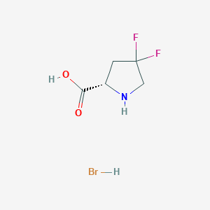molecular formula C5H8BrF2NO2 B8805507 (S)-4,4-Difluoropyrrolidine-2-carboxylic acid hydrobromide 