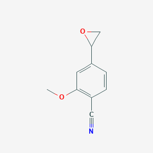 molecular formula C10H9NO2 B8805532 2-Methoxy-4-(oxiran-2-yl)benzonitrile 
