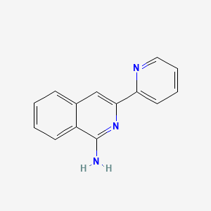 molecular formula C14H11N3 B8805587 Isoquinoline, 1-amino-3-(2-pyridyl)- CAS No. 37989-04-1