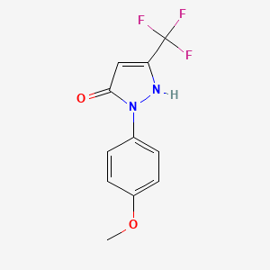 molecular formula C11H9F3N2O2 B8805713 1-(4-methoxyphenyl)-3-(trifluoromethyl)-1H-pyrazol-5-ol 