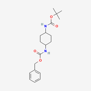 molecular formula C19H28N2O4 B8805834 Benzyl tert-butyl trans-cyclohexane-1,4-diyldicarbamate CAS No. 296270-92-3