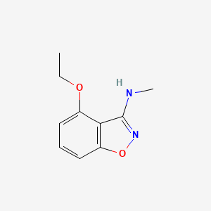 molecular formula C10H12N2O2 B8805884 4-Ethoxy-N-methylbenzo[d]isoxazol-3-amine 