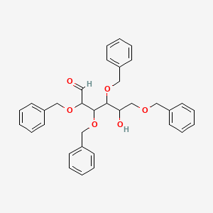 molecular formula C34H36O6 B8805912 5-Hydroxy-2,3,4,6-tetrakis(phenylmethoxy)hexanal 