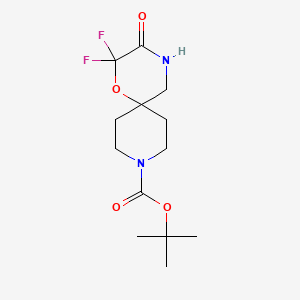 molecular formula C13H20F2N2O4 B8806031 tert-Butyl 2,2-difluoro-3-oxo-1-oxa-4,9-diazaspiro[5.5]undecane-9-carboxylate CAS No. 1179337-14-4