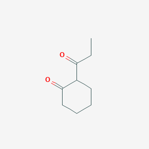 molecular formula C9H14O2 B8806059 2-Propanoylcyclohexan-1-one 