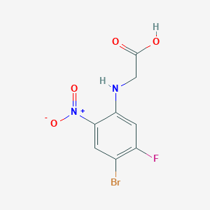 molecular formula C8H6BrFN2O4 B8806066 2-[(4-Bromo-5-fluoro-2-nitrophenyl)amino]acetic Acid 