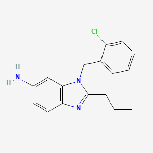 molecular formula C17H18ClN3 B8806103 1-(2-Chlorobenzyl)-2-propyl-1H-benzo[d]imidazol-6-amine 