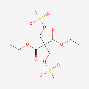 molecular formula C11H20O10S2 B8806170 Diethyl 2,2-bis(methylsulfonyloxymethyl)propanedioate CAS No. 440125-03-1