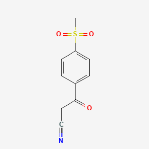 molecular formula C10H9NO3S B8806181 3-(4-(Methylsulfonyl)phenyl)-3-oxopropanenitrile CAS No. 122454-47-1